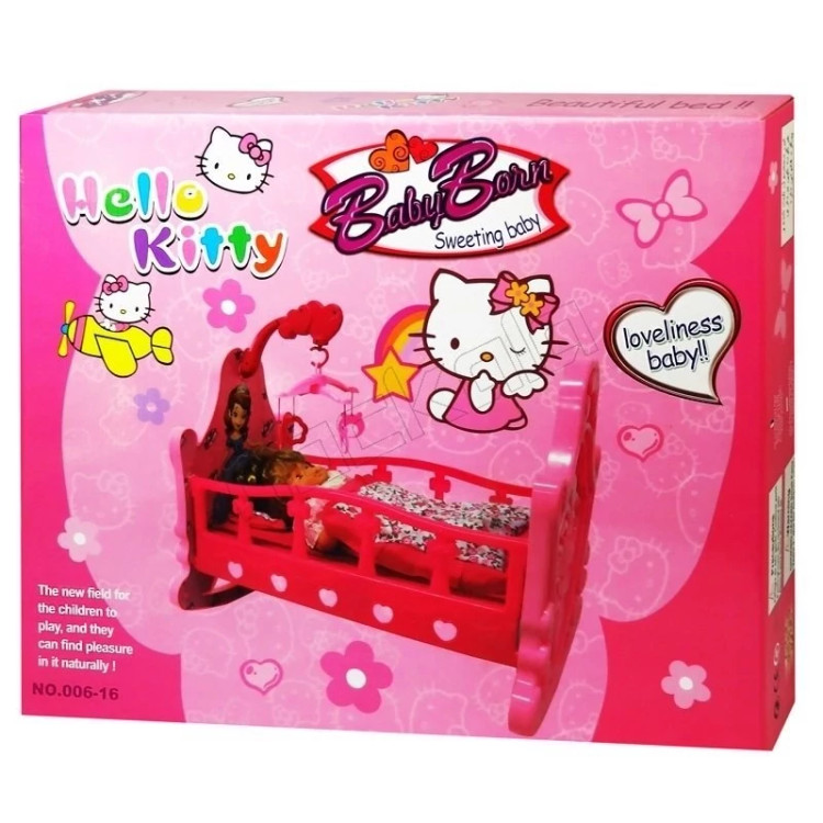 اسباب بازی دخترانه تخت و گهواره عروسک کیتی برند بی بی توی