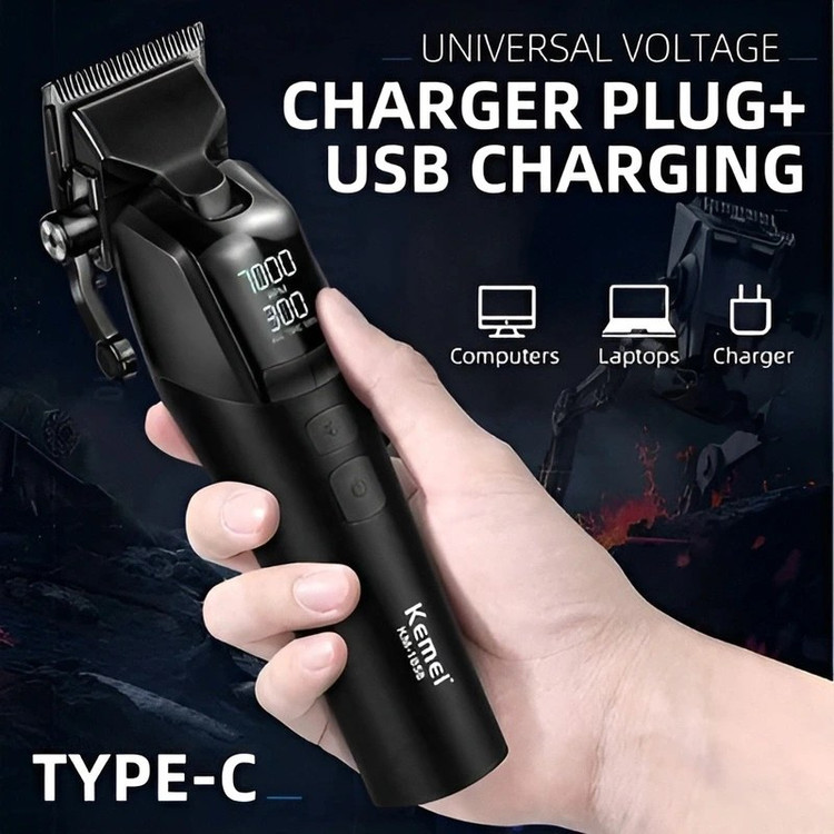 ماشین اصلاح کیمی مدل KM1858 با تیغه استیل ضد زنگ و برش مستقیم