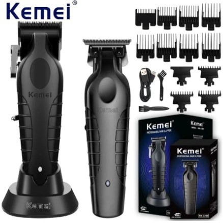 ست ماشین اصلاح کیمی مدل KM-2296 و KM-2299 با تیغه استیل ضد زنگ و برش مستقیم