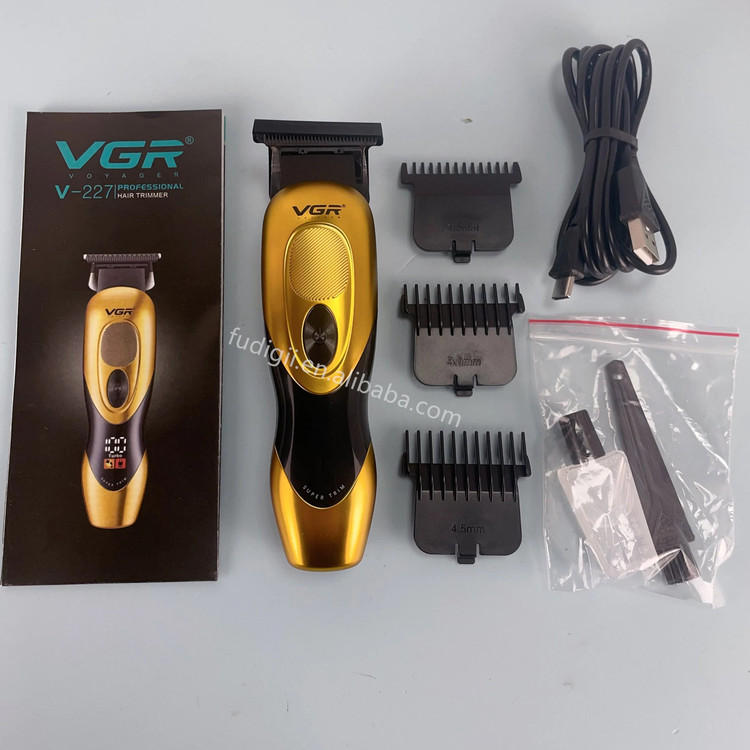 ماشین اصلاح وی جی آر مدل V-227 با تیغه تیتانیوم و برش خطی