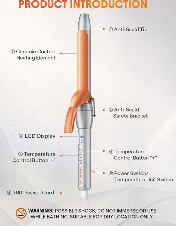 دستگاه بابلیس فر کننده مو شیگلم Sheglam سایز 9mm