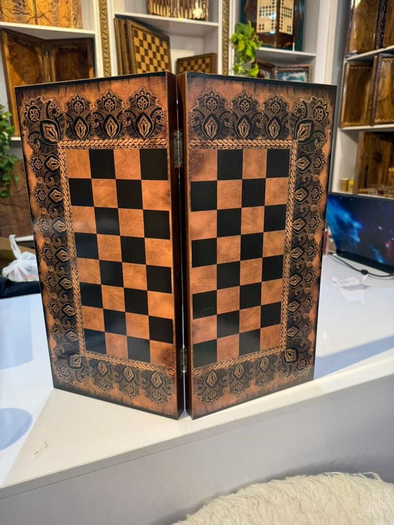 خرید تخته نرد و شطرنج ام دی اف طرح کوروش 2