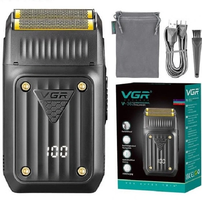 ماشین اصلاح وی جی آر مدل V-363 با تیغه تیتانیوم و صفر زن